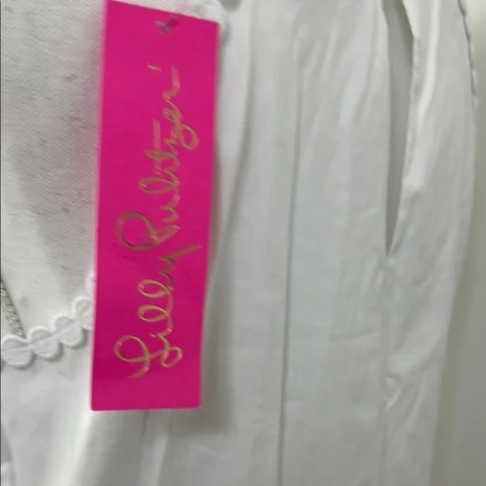 Lilly Pulitzer sz 6 Elegant White Sleeveless Dress - Picture 5 of 11